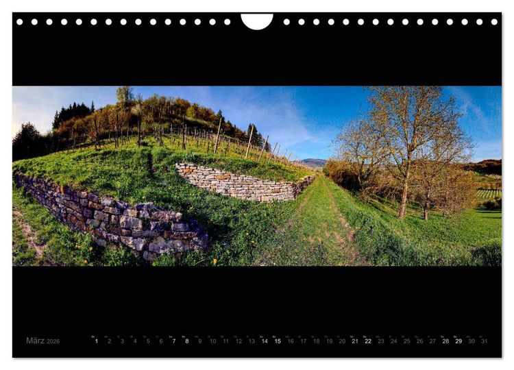 Produktbild: Markgr&auml;flerland-Panoramen - Vier Jahreszeiten in der Toskana Deutschlands (Wandkalender 2026 DIN A4 quer), CALVENDO Monatskalender