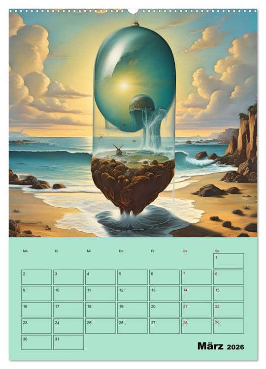 Produktbild: Surreale Fantasiewelten (hochwertiger Premium Wandkalender 2026 DIN A2 hoch), Kunstdruck in Hochglanz