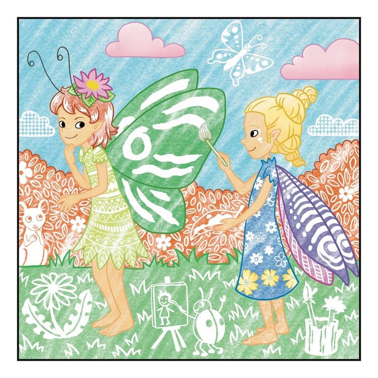 Produktbild: Glitzer Zauberpapier Malbuch Fabelhafte Feen