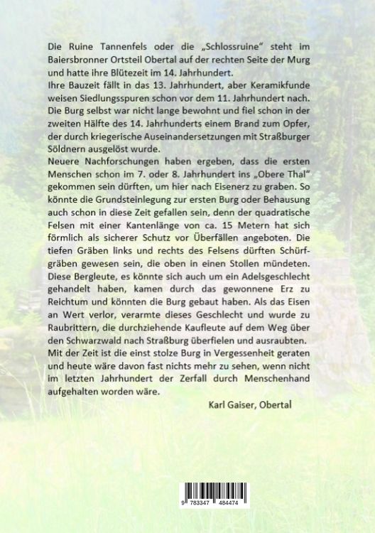 Produktbild: Die Ruine Tannenfels