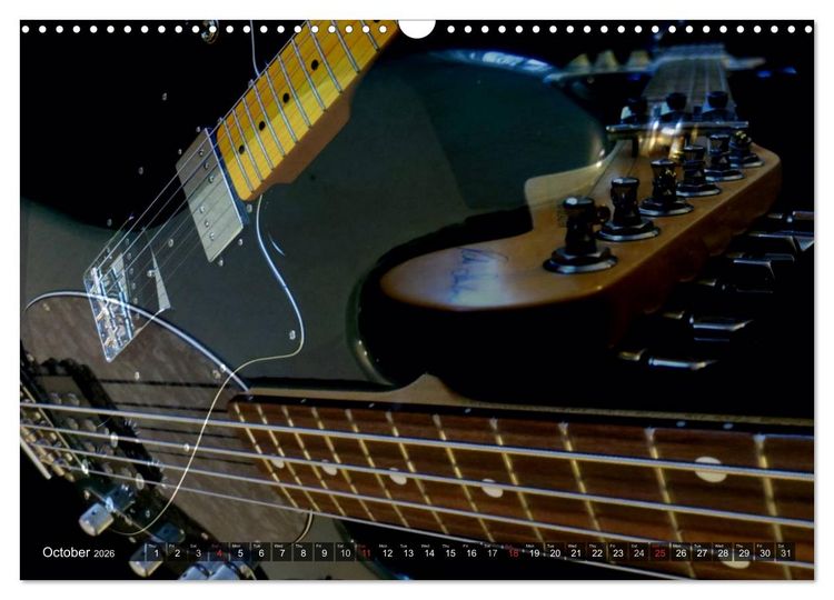 Produktbild: ROCK GUITARS Snapshots (Wall Calendar 2026 DIN A3 landscape), CALVENDO 12 Month Wall Calendar