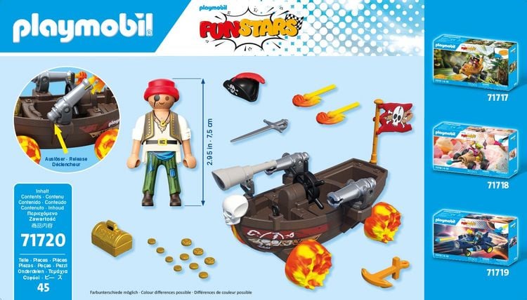 Produktbild: PLAYMOBIL 71720 Rasendes Piratenboot