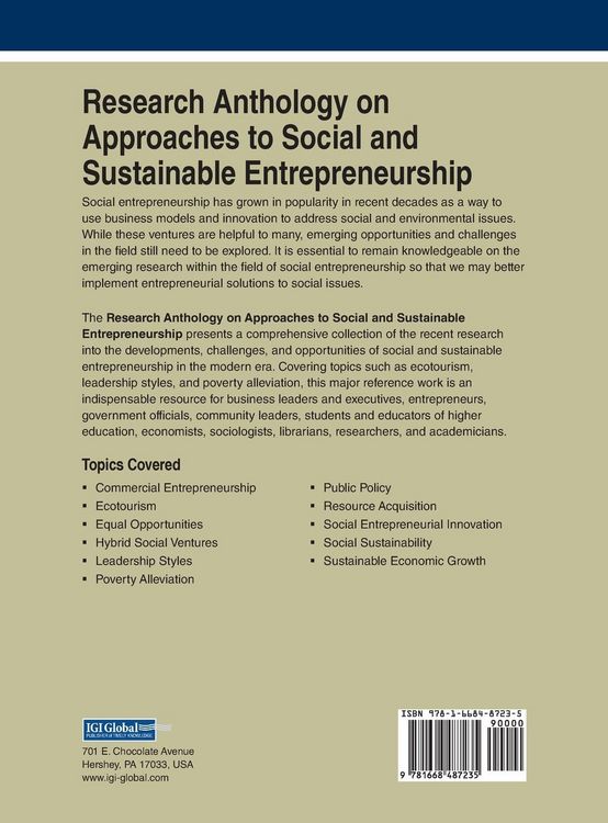 Produktbild: Research Anthology on Approaches to Social and Sustainable Entrepreneurship, VOL 2