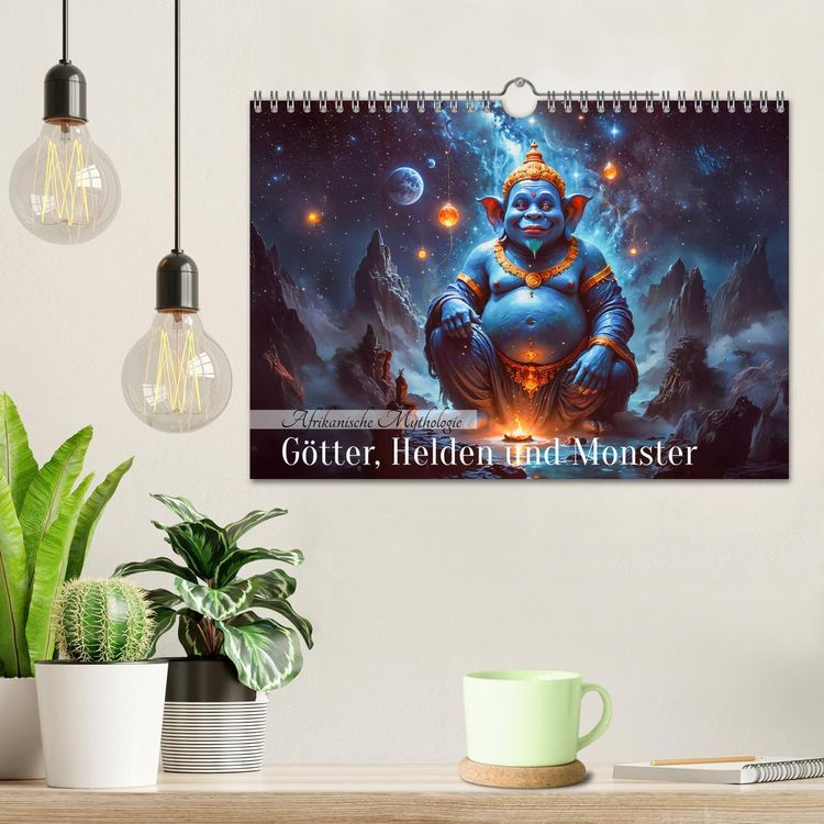 Produktbild: Afrikanische Mythologie - G&ouml;tter, Helden und Monster (Wandkalender 2026 DIN A4 quer), CALVENDO Monatskalender