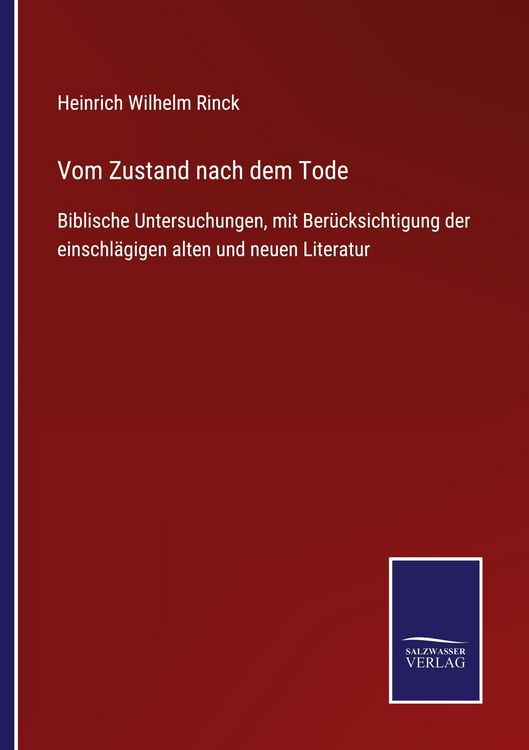 Produktbild: Vom Zustand nach dem Tode