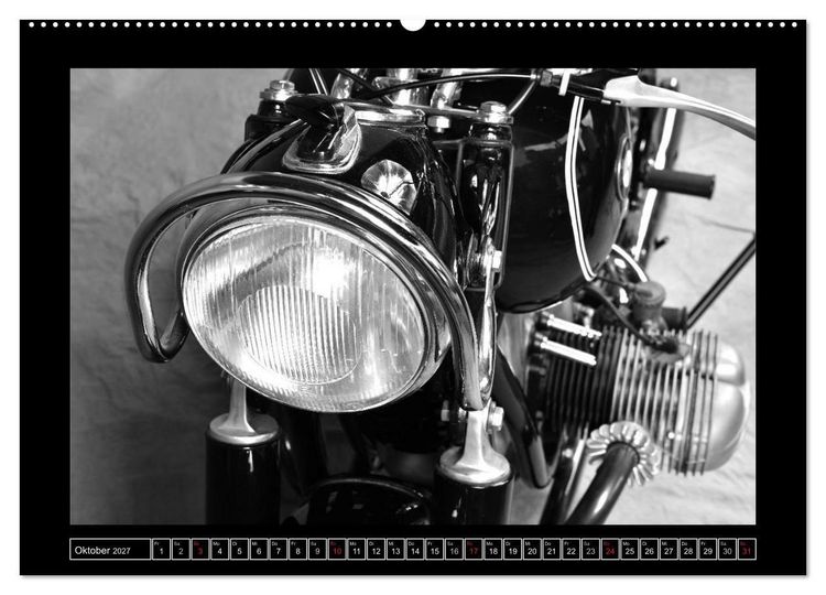 Produktbild: BMW R69S in schwarzweiss (Wandkalender 2027 DIN A2 quer), CALVENDO Monatskalender