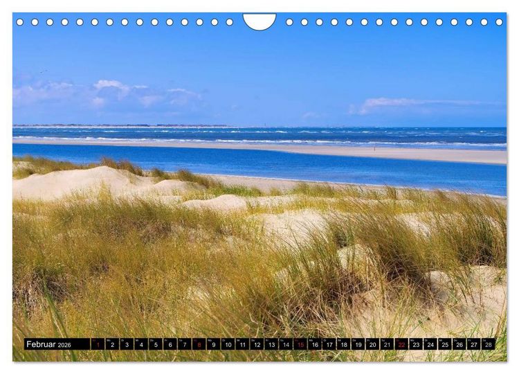 Produktbild: Langeoog - Sch&ouml;nste Insel Ostfrieslands (Wandkalender 2026 DIN A4 quer), CALVENDO Monatskalender