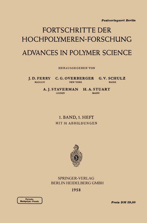 Produktbild: Fortschritte der Hochpolymeren-Forschung / Advances in Polymer Science