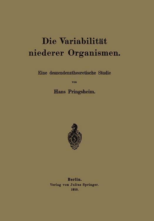 Produktbild: Die Variabilit&auml;t niederer Organismen