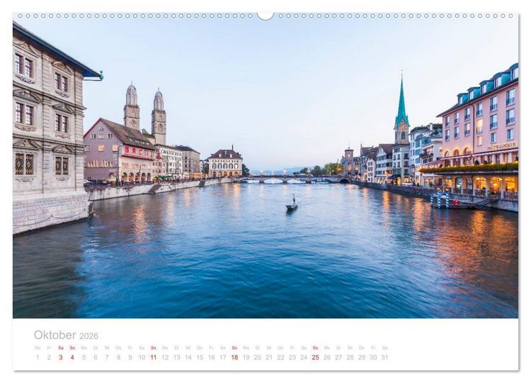 Produktbild: Z &Uuml; R I C H Impressionen (hochwertiger Premium Wandkalender 2026 DIN A2 quer), Kunstdruck in Hochglanz