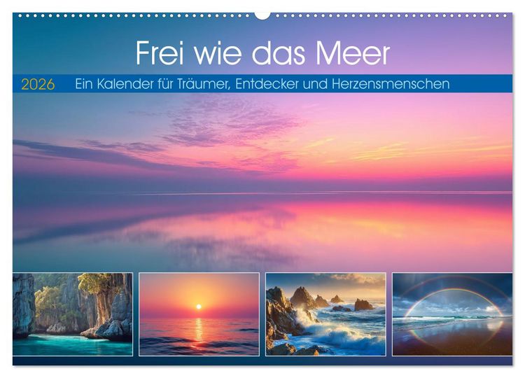Produktbild: Frei wie das Meer (Wandkalender 2026 DIN A2 quer), CALVENDO Monatskalender