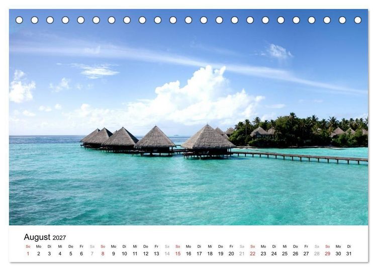 Produktbild: Malediven &ndash; Das Paradies im Indischen Ozean III (Tischkalender 2027 DIN A5 quer), CALVENDO Monatskalender