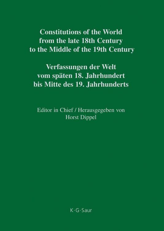 Produktbild: National Constitutions, Constitutions of the German States (Anhalt-Bernburg - Baden). Nationale Verfassungen, Verfassungen der deutschen Staaten (Anha