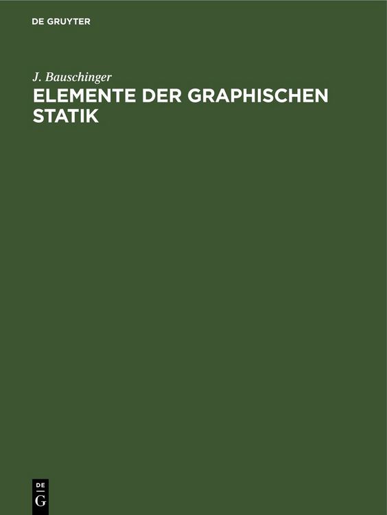 Produktbild: Elemente der Graphischen Statik