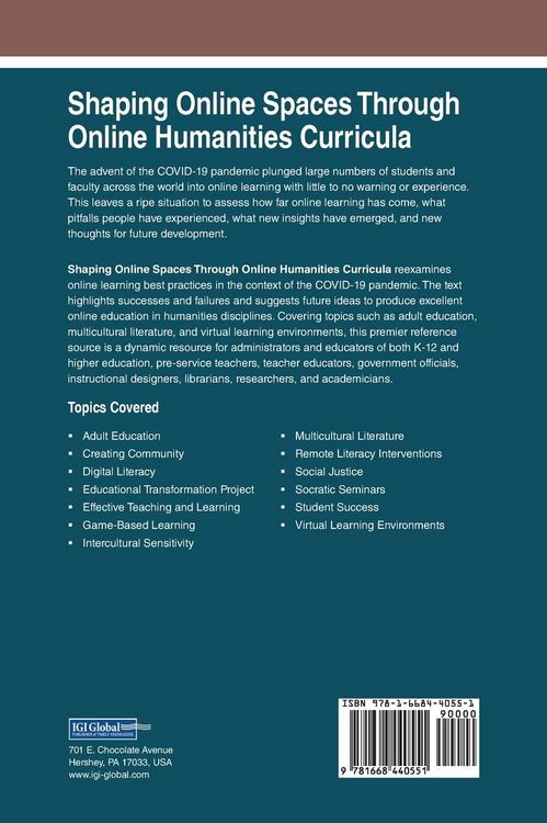 Produktbild: Shaping Online Spaces Through Online Humanities Curricula