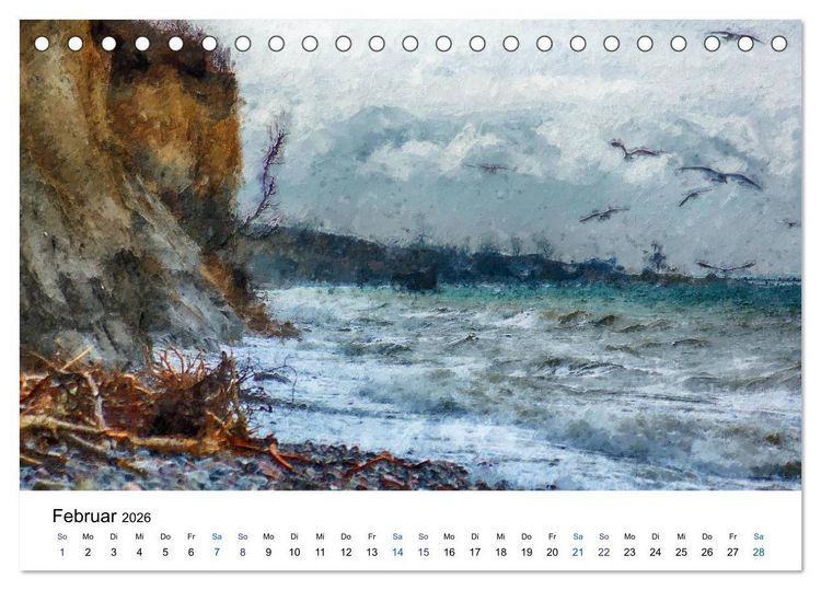 Produktbild: Landschaften auf dem Dar&szlig; in &Ouml;lfarben (Tischkalender 2026 DIN A5 quer), CALVENDO Monatskalender