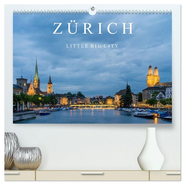 Produktbild: Z&Uuml;RICH - Little Big City (hochwertiger Premium Wandkalender 2026 DIN A2 quer), Kunstdruck in Hochglanz