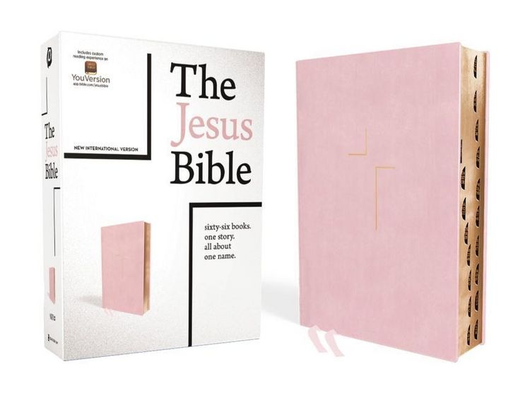 Produktbild: The Jesus Bible, NIV Edition, Leathersoft Over Board, Pink, Indexed, Comfort Print