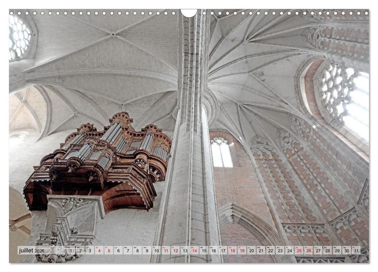 Produktbild: Lumi&egrave;re de cath&eacute;drale (Calendrier mural 2026 DIN A3 vertical), CALVENDO calendrier mensuel