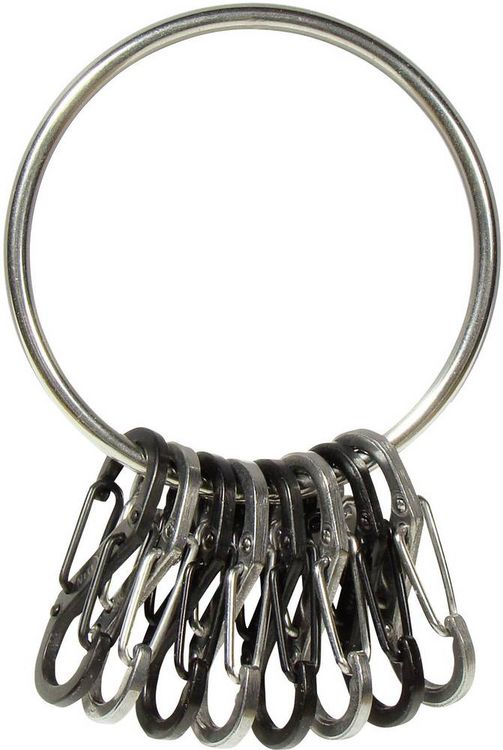 Produktbild: NITE Ize Schl&uuml;sselring NI-BRG-M1-R3 BigRing 8 S-Biner Schwarz, Silber 1St.