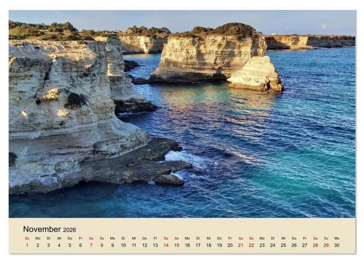 Produktbild: Apulien ... der S&uuml;den Italiens (Wandkalender 2026 DIN A3 quer), CALVENDO Monatskalender