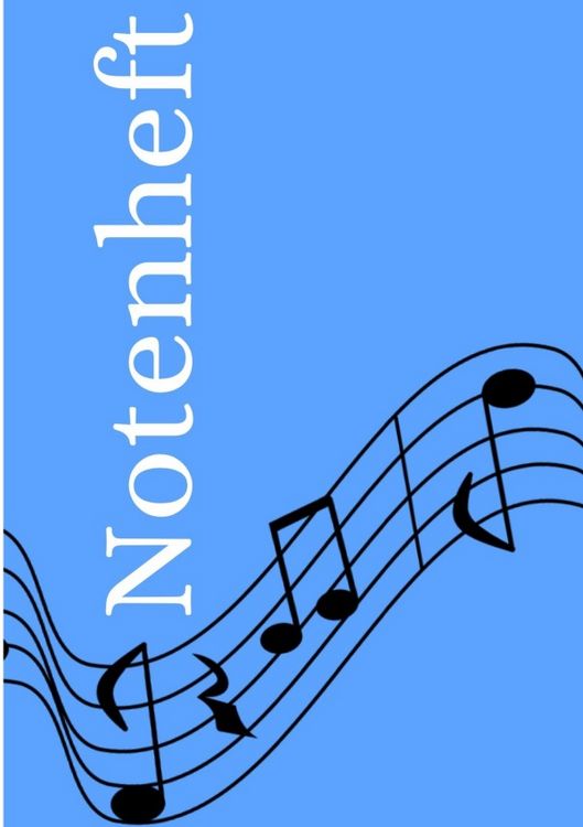 Produktbild: Notenheft: DIN A5 Notenlinienheft | 300 Seiten mit 12 Notenzeilen / Systeme pro Blatt | Papier 90g/m&sup2; | Musikheft mit Notenlinien
