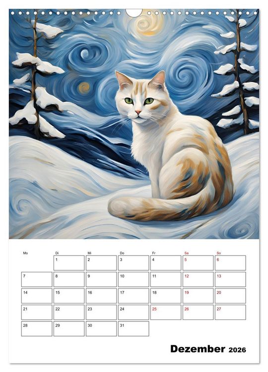 Produktbild: Katzenmagie (Wandkalender 2026 DIN A3 hoch), CALVENDO Monatskalender