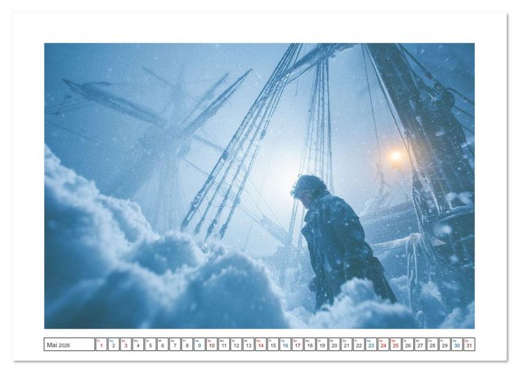 Produktbild: Die letzte Fahrt der Sturmkr&auml;he (hochwertiger Premium Wandkalender 2026 DIN A2 quer), Kunstdruck in Hochglanz