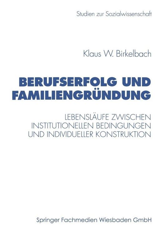 Produktbild: Berufserfolg und Familiengr&uuml;ndung