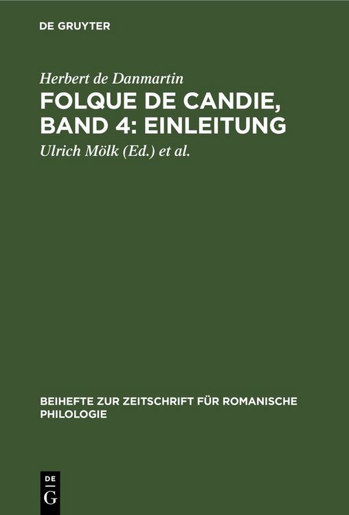 Produktbild: Folque de Candie, Band 4: Einleitung