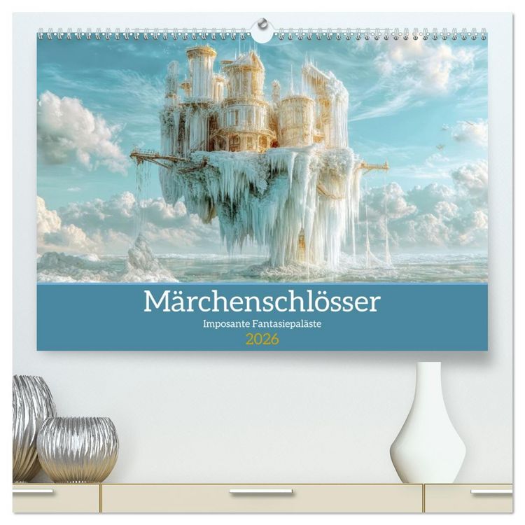 Produktbild: M&auml;rchenschl&ouml;sser - Imposante Fantasiepal&auml;ste (hochwertiger Premium Wandkalender 2026 DIN A2 quer), Kunstdruck in Hochglanz