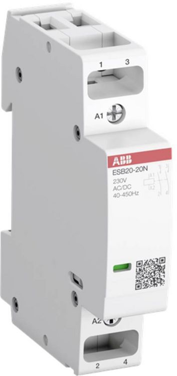 Produktbild: ABB ESB20-20N-01 Installationssch&uuml;tz 2 Schlie&szlig;er 220 V, 250V 1St.