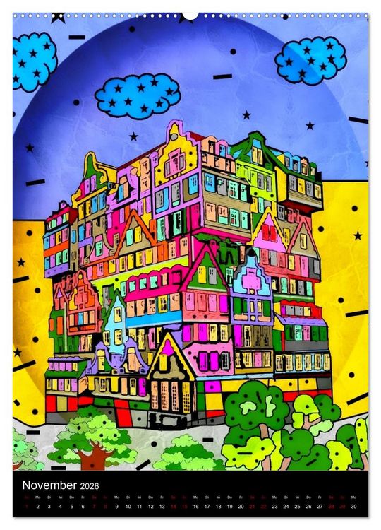 Produktbild: Die verr&uuml;ckte Welt der Popart von Nico Bielow (hochwertiger Premium Wandkalender 2026 DIN A2 hoch), Kunstdruck in Hochglanz