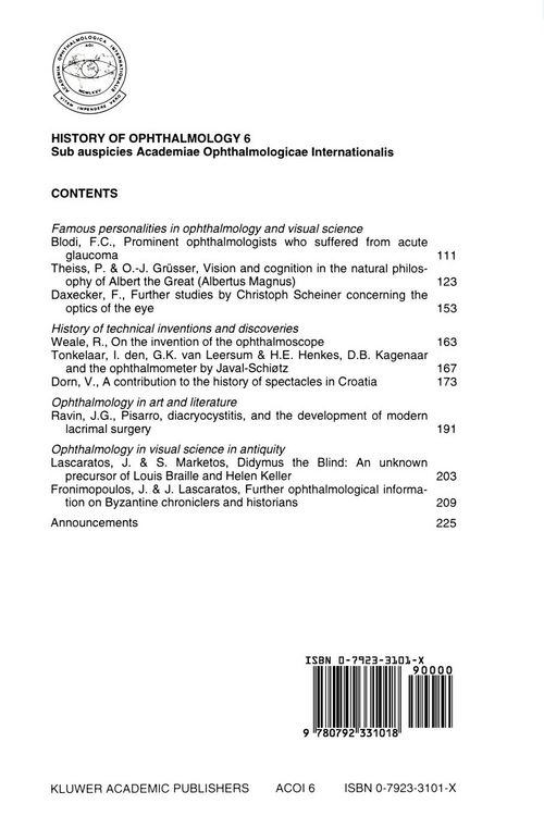 Produktbild: History of Ophthalmology