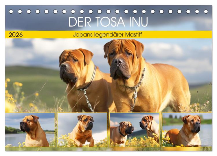 Produktbild: Der Tosa Inu. Japans legend&auml;rer Mastiff (Tischkalender 2026 DIN A5 quer), CALVENDO Monatskalender