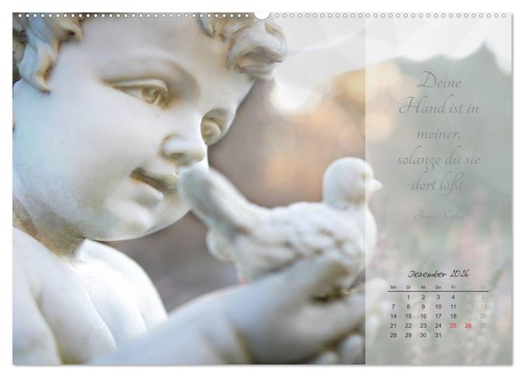 Produktbild: Engel - Tr&auml;ume und Zitate (hochwertiger Premium Wandkalender 2026 DIN A2 quer), Kunstdruck in Hochglanz
