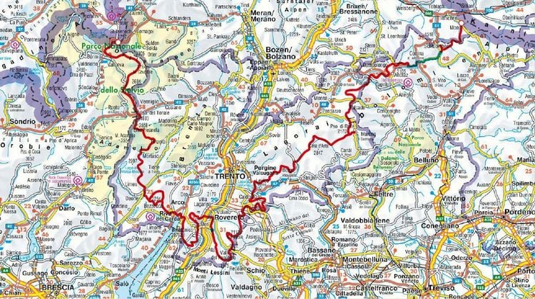 Produktbild: ROTHER Wanderf&uuml;hrer Sentiero della Pace
