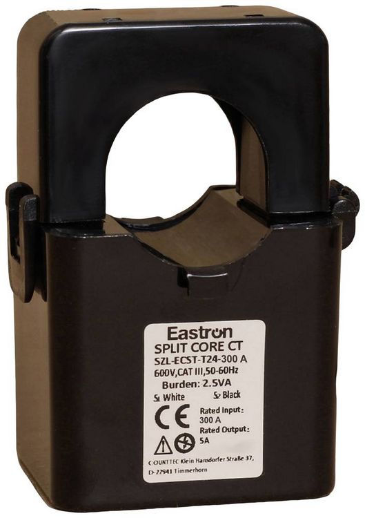 Produktbild: Counttec ESCT-T24 KW30300 Messstromwandler Prim&auml;rstrom 300 A Sekund&auml;rstrom 5 A Leiterdurchf&uuml;hrung &Oslash;:25 mm Klappmontage 1 St.