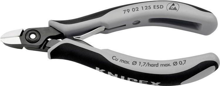 Produktbild: Knipex 79 02 125 ESD ESD Seitenschneider mit Facette 125mm