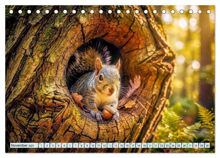 Produktbild: M&auml;rchenhafte Eichh&ouml;rnchen (Tischkalender 2027 DIN A5 quer), CALVENDO Monatskalender