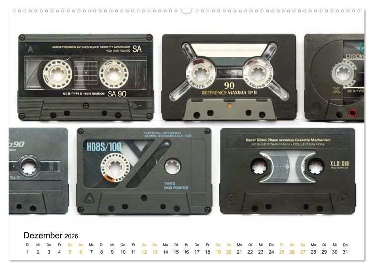 Produktbild: Audio Tapes (Wandkalender 2026 DIN A2 quer), CALVENDO Monatskalender