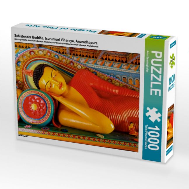 Produktbild: CALVENDO Puzzle Schlafender Buddha, Isurumuni Viharaya, Anuradhapura | 1000 Teile Lege-Gr&ouml;&szlig;e 64x48cm Foto-Puzzle f&uuml;r gl&uuml;ckliche Stunden