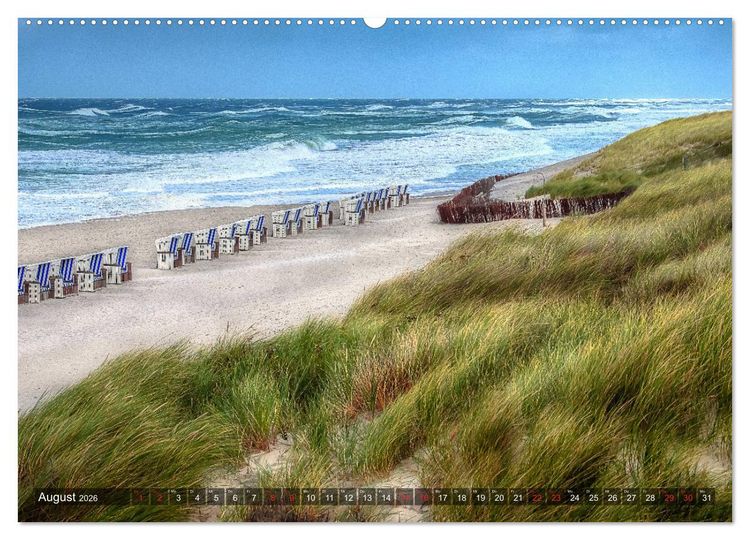 Produktbild: Sylt - Farbige Momente (hochwertiger Premium Wandkalender 2026 DIN A2 quer), Kunstdruck in Hochglanz