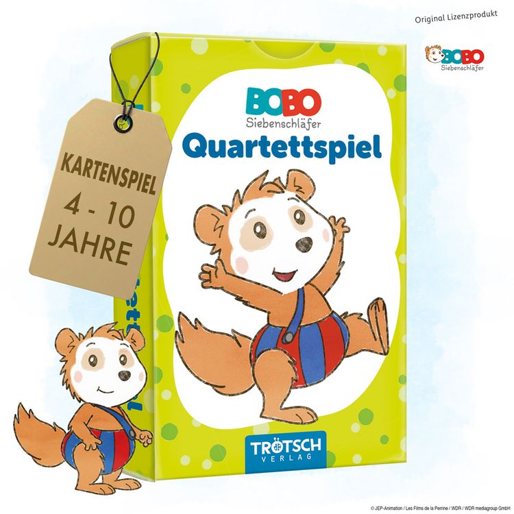 Produktbild: Tr&ouml;tsch Bobo Siebenschl&auml;fer Quartettspiel Quartett Spiel
