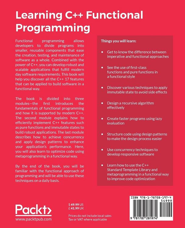 Produktbild: Learning C++ Functional Programming