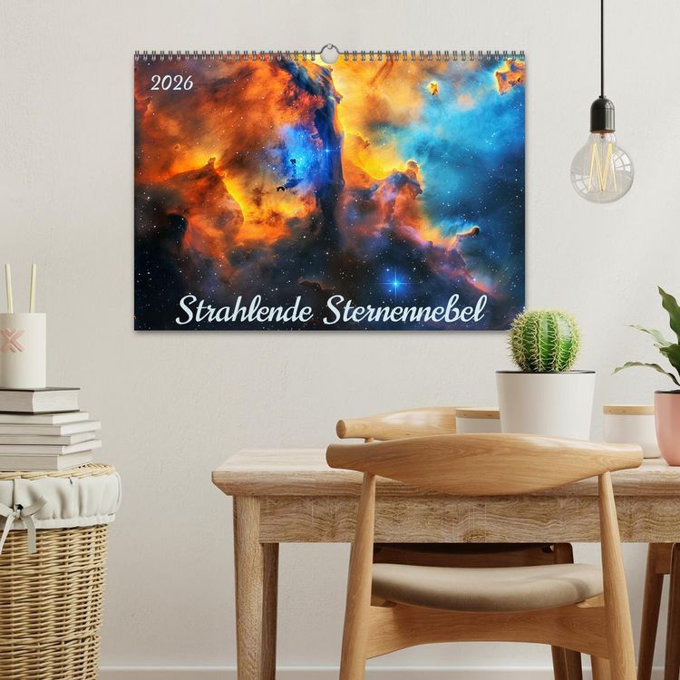 Produktbild: Strahlende Sternennebel (Wandkalender 2026 DIN A3 quer), CALVENDO Monatskalender