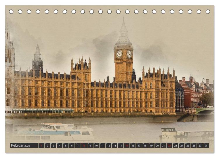 Produktbild: Traumhaftes London (Tischkalender 2026 DIN A5 quer), CALVENDO Monatskalender