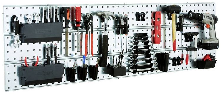Produktbild: Raaco 118347 Werkzeughaken Werkzeug-Wandpaneel (B x H x T) 520 x 440 x 11mm 1St.