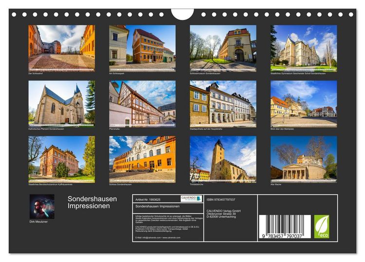 Produktbild: Sondershausen Impressionen (Wandkalender 2026 DIN A4 quer), CALVENDO Monatskalender