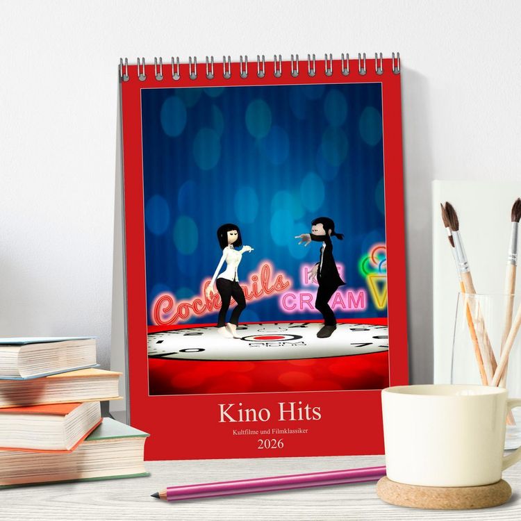 Produktbild: Kino Hits (Tischkalender 2026 DIN A5 hoch), CALVENDO Monatskalender